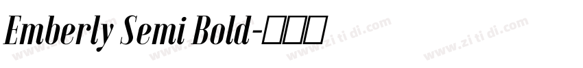 Emberly Semi Bold字体转换
